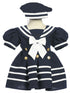 Rafael Baby Toddler Girls Bow Accent Nautical Dress Cap Outfit Set, Sizes 3 Months-4T - SophiasStyle.com